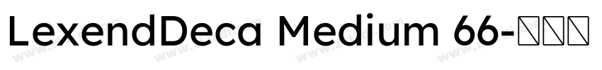 LexendDeca Medium 66字体转换